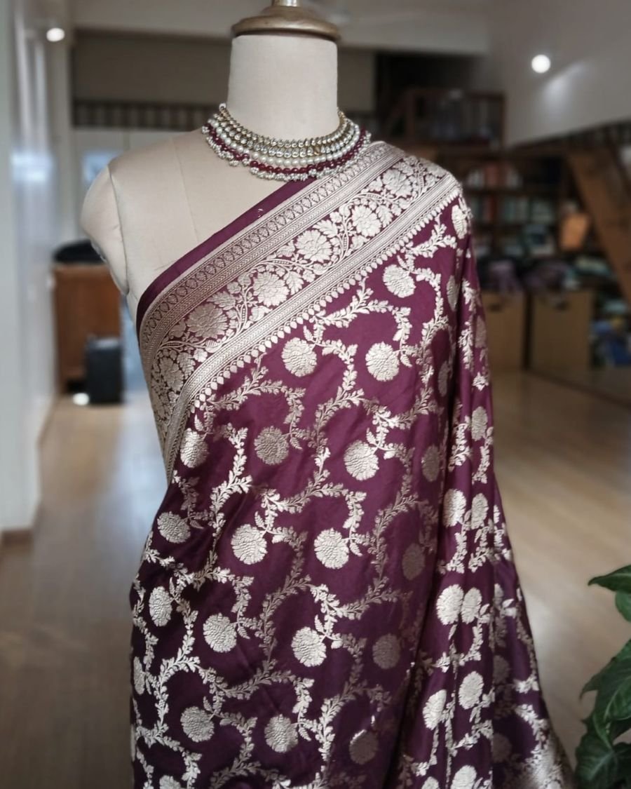 Banarasi Jungla Katan Silk Saree – (BJKS0005) - Image 2