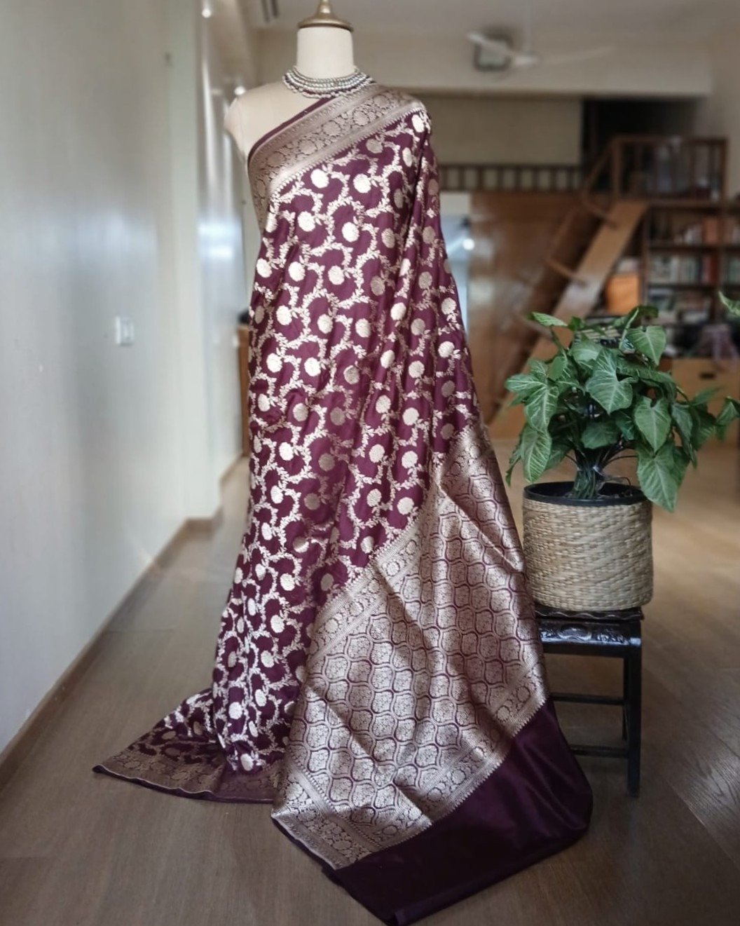 Banarasi Jungla Katan Silk Saree – (BJKS0005)