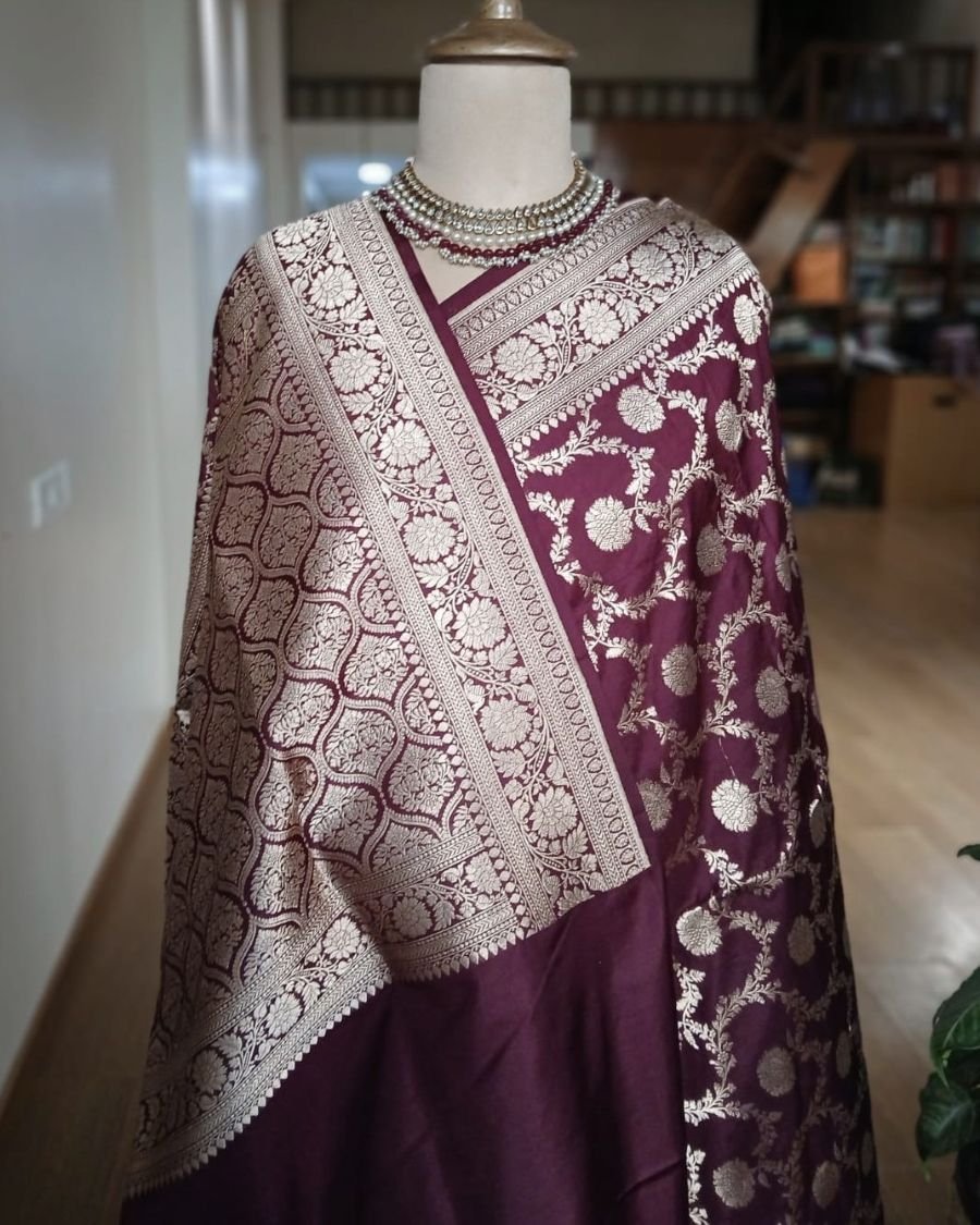 Banarasi Jungla Katan Silk Saree – (BJKS0005) - Image 4