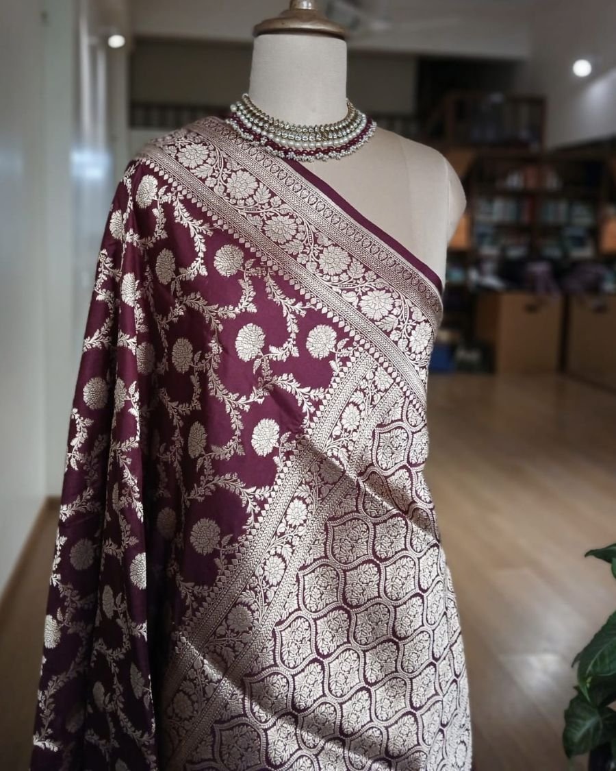 Banarasi Jungla Katan Silk Saree – (BJKS0005) - Image 6