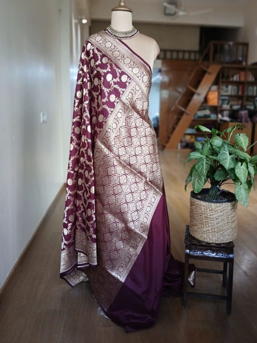 Banarasi Jungla Katan Silk Saree – (BJKS0005) - Image 5
