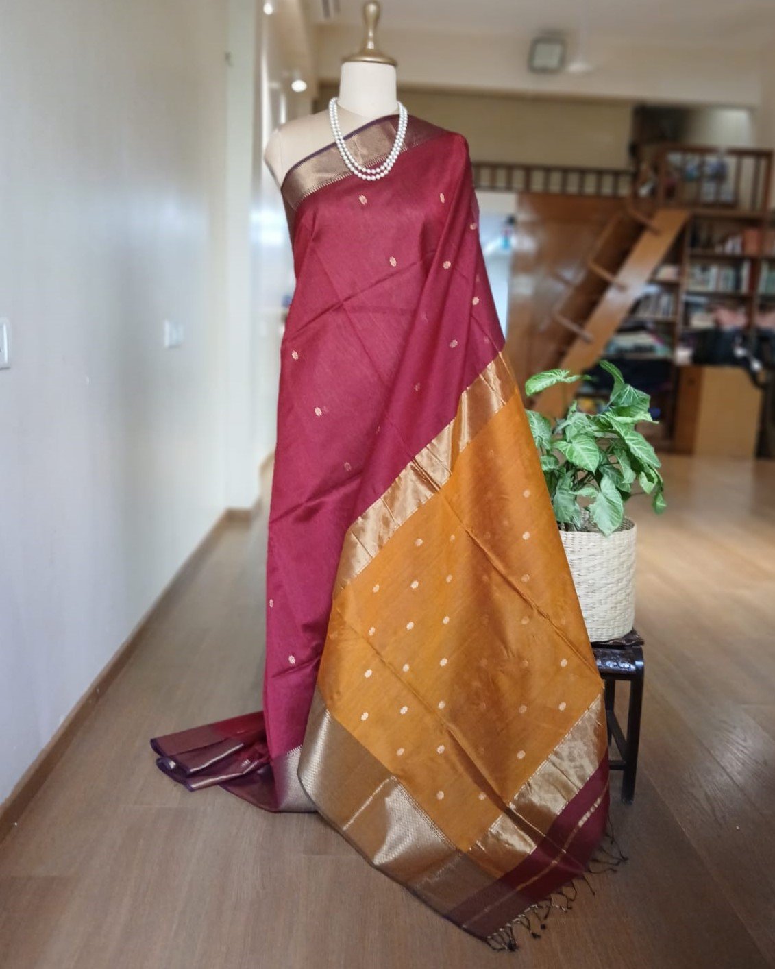 Maheshwari Silk Cotton Saree – (MSCS1008)