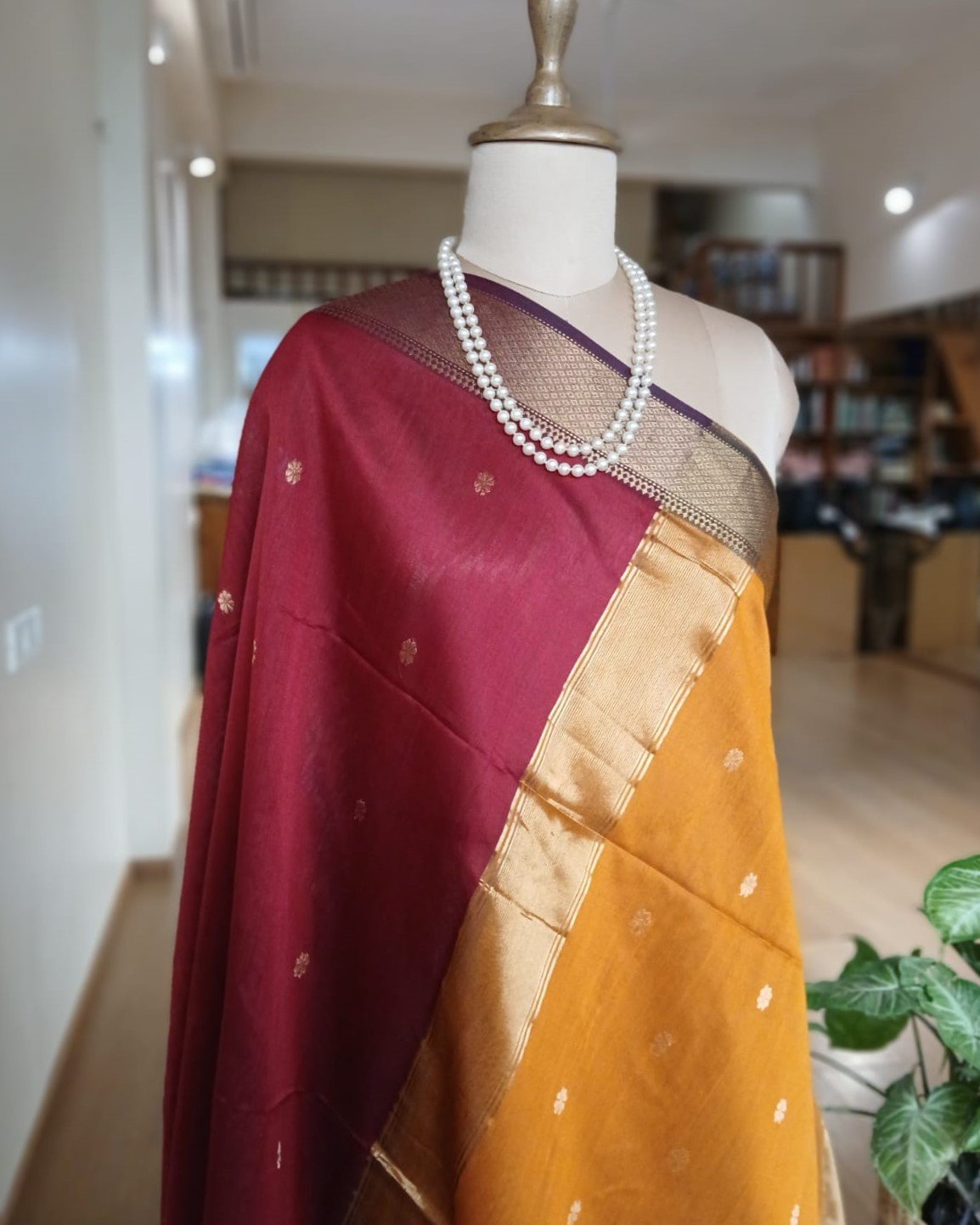 Maheshwari Silk Cotton Saree – (MSCS1008) - Image 4