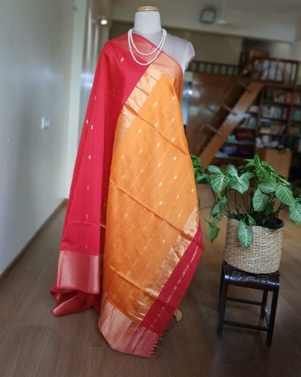 Maheshwari Silk Cotton Saree - (MSCS1001) - Image 3