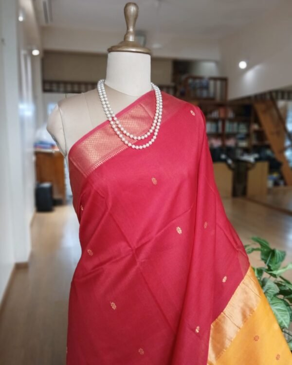 Maheshwari Silk Cotton Saree – (MSCS1009) - Image 2