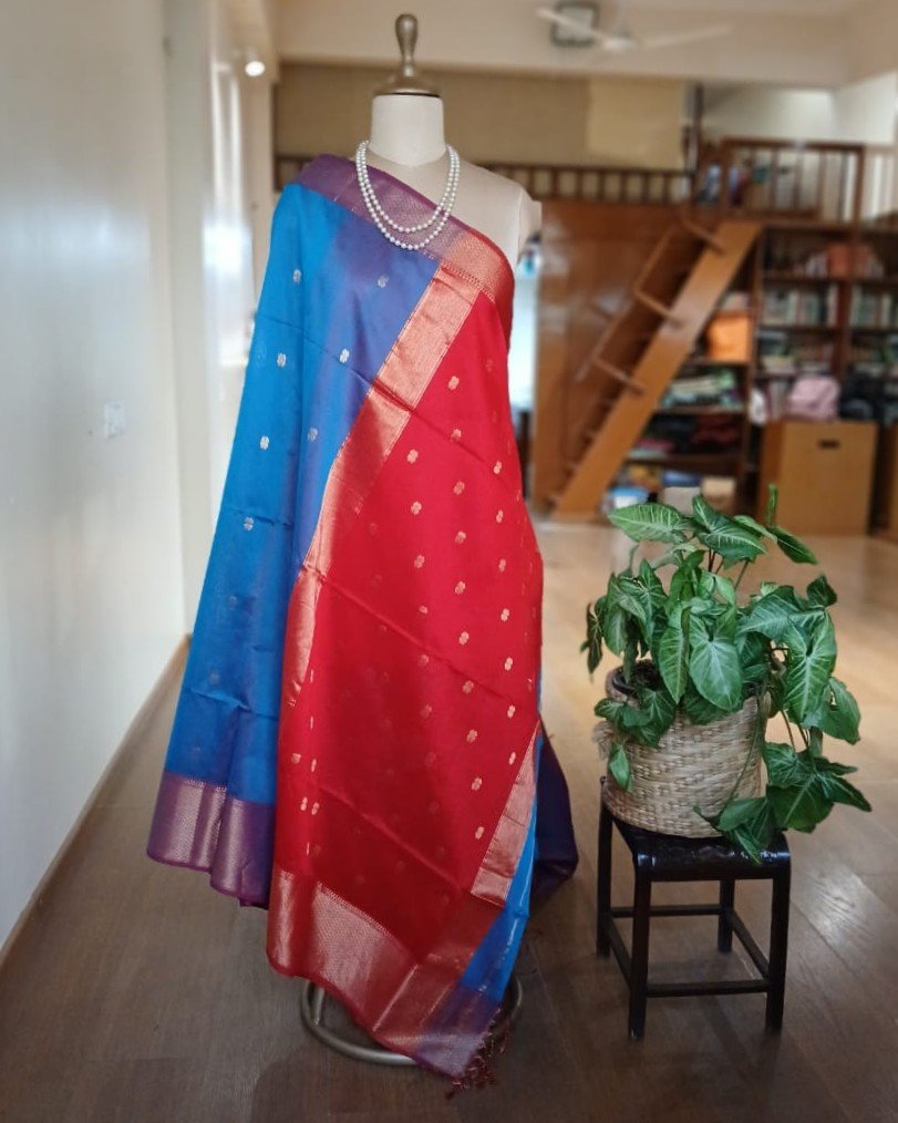 Maheshwari Silk Cotton Saree – (MSCS1010) - Image 3