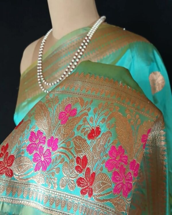 Banarasi Meenakari Kadua Saree - (MBKS0001) - Image 4