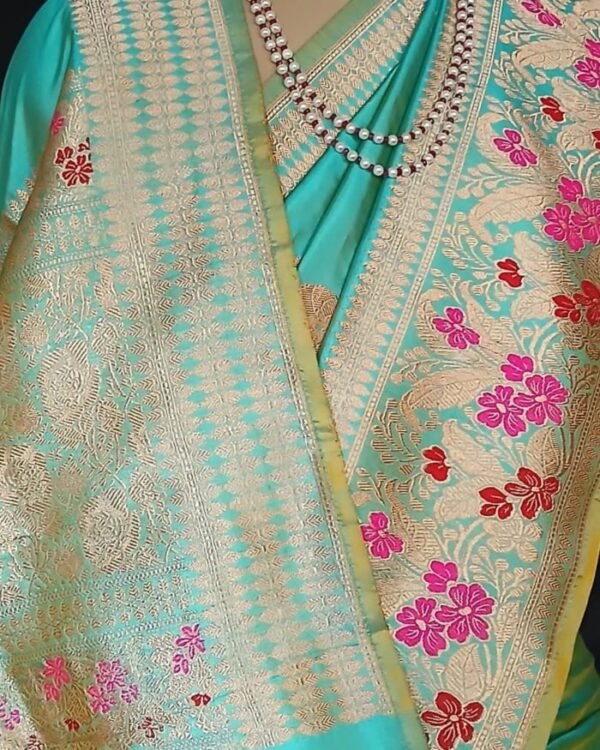 Banarasi Meenakari Kadua Saree - (MBKS0001) - Image 3