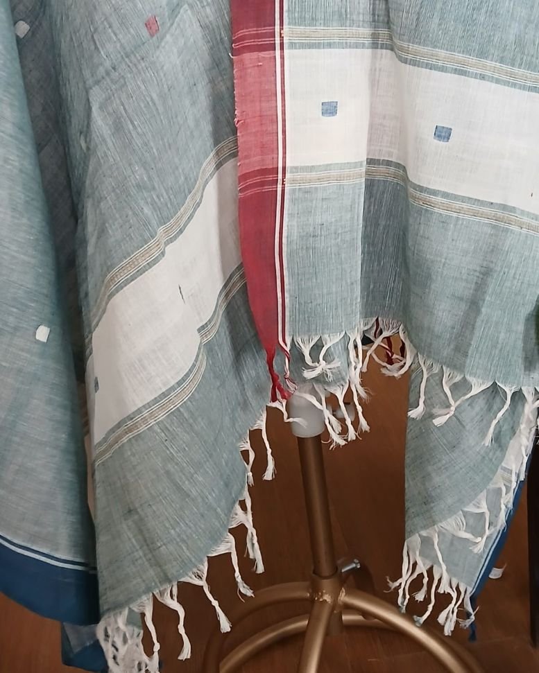 Ponduru Handspun Handwoven Dupatta – (PKDA0002) - Image 3