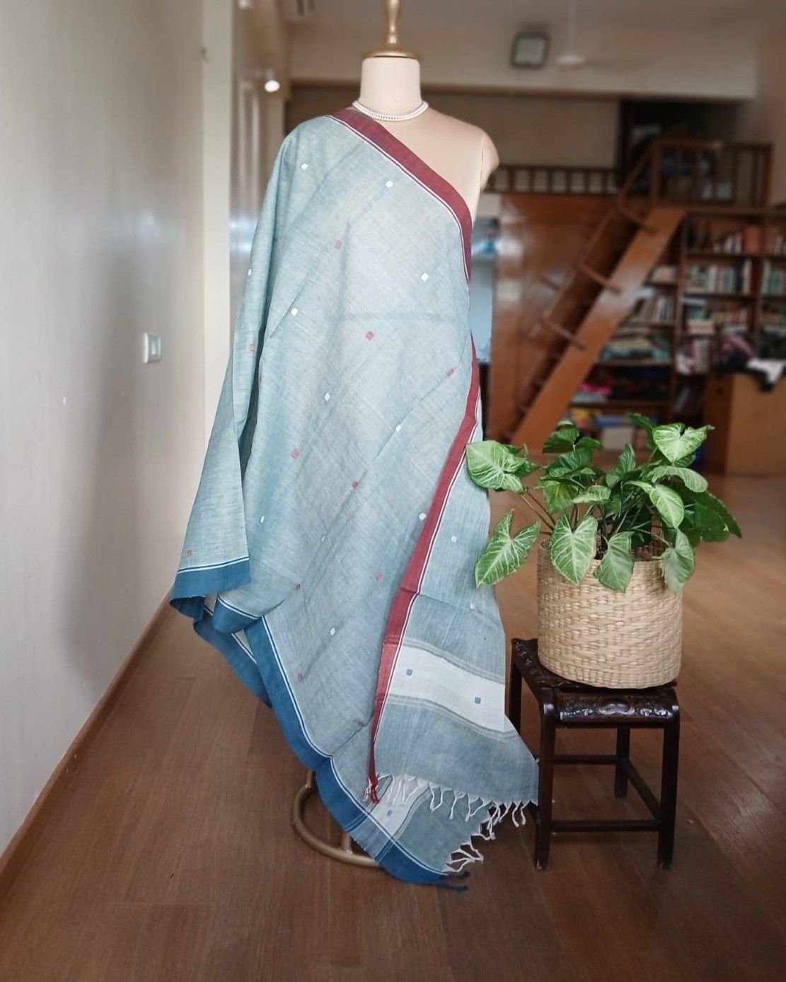 Ponduru Handspun Handwoven Dupatta – (PKDA0002) - Image 5