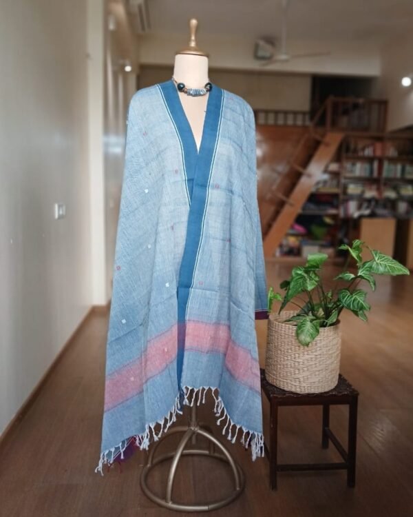 Ponduru Handspun Handwoven Dupatta – (PKDA0003) - Image 3