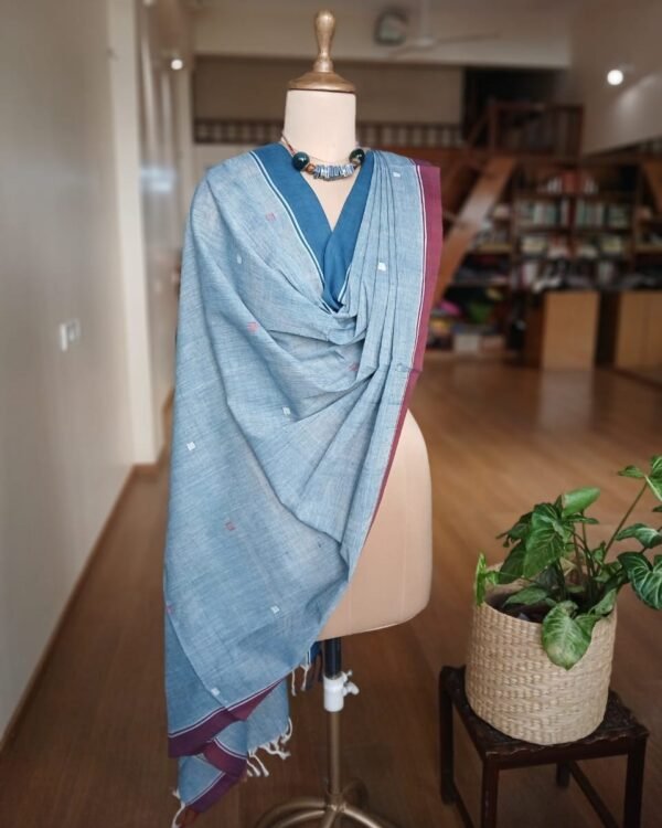 Ponduru Handspun Handwoven Dupatta – (PKDA0003)