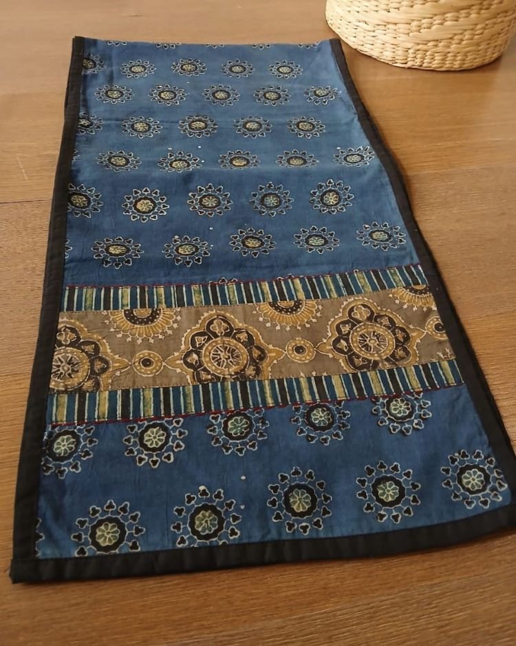 Ajrakh Table Runner in Cotton - (ATRC0013)