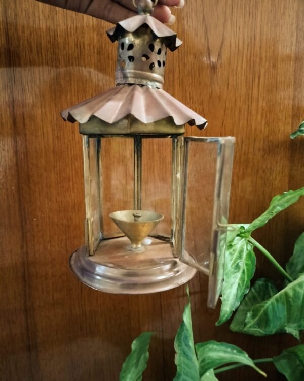 Rustic Finish Akhand Jyot Lantern - (AJDK0003) - Image 3