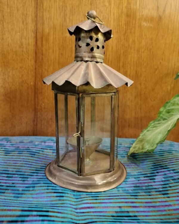 Rustic Finish Akhand Jyot Lantern - (AJDK0003)