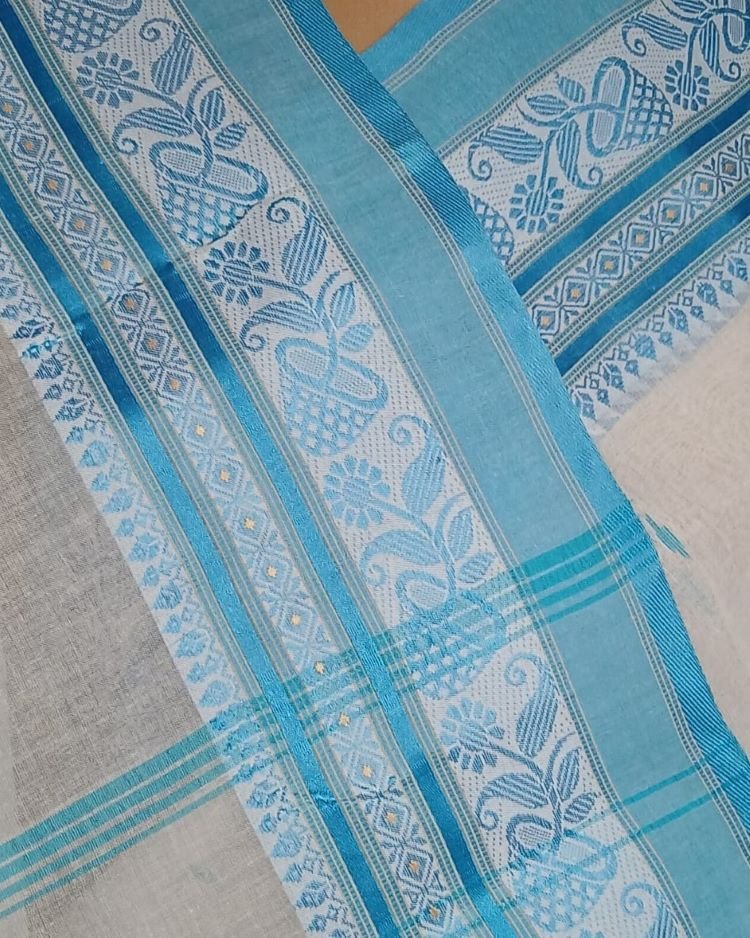 Handweave Cotton Bengal Tant – (BCTP0007) - Image 4