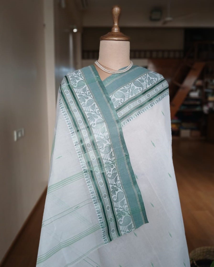 Handweave Cotton Bengal Tant – (BCTP0008) - Image 3