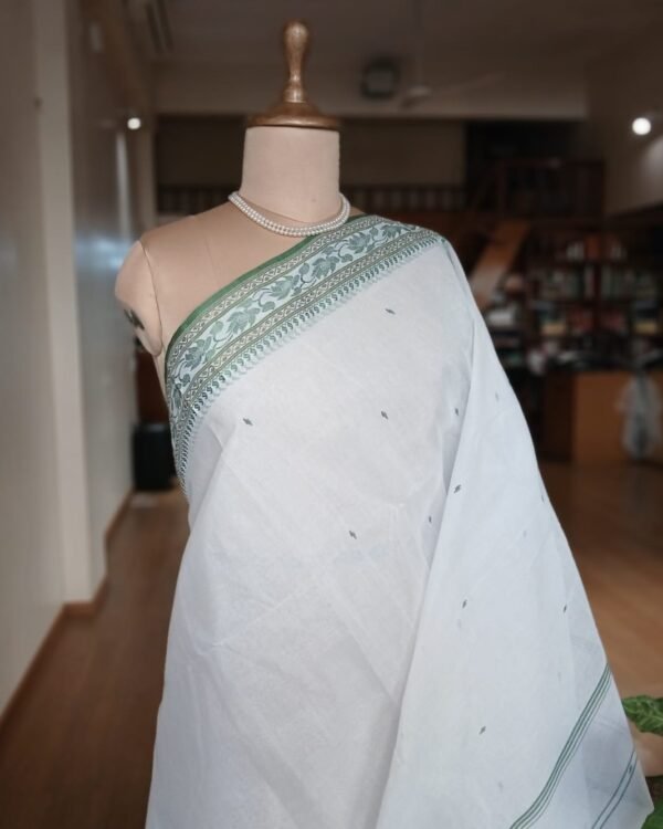Handweave Cotton Bengal Tant - Green - Image 2