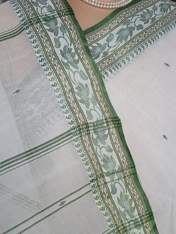 Handweave Cotton Bengal Tant - Green - Image 4