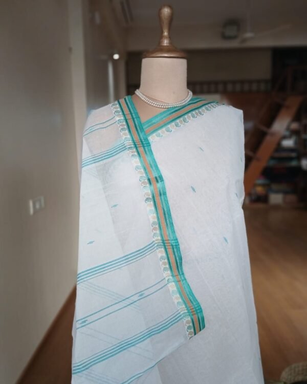 Handweave Cotton Bengal Tant- Sea Green - Image 3