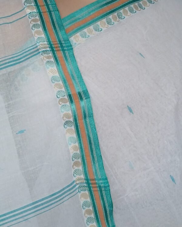 Handweave Cotton Bengal Tant- Sea Green - Image 4