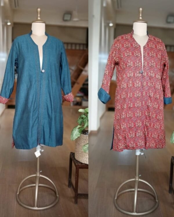 Reversible Two-in-One Long Jacket  Size 2 - (RCDJ0001)