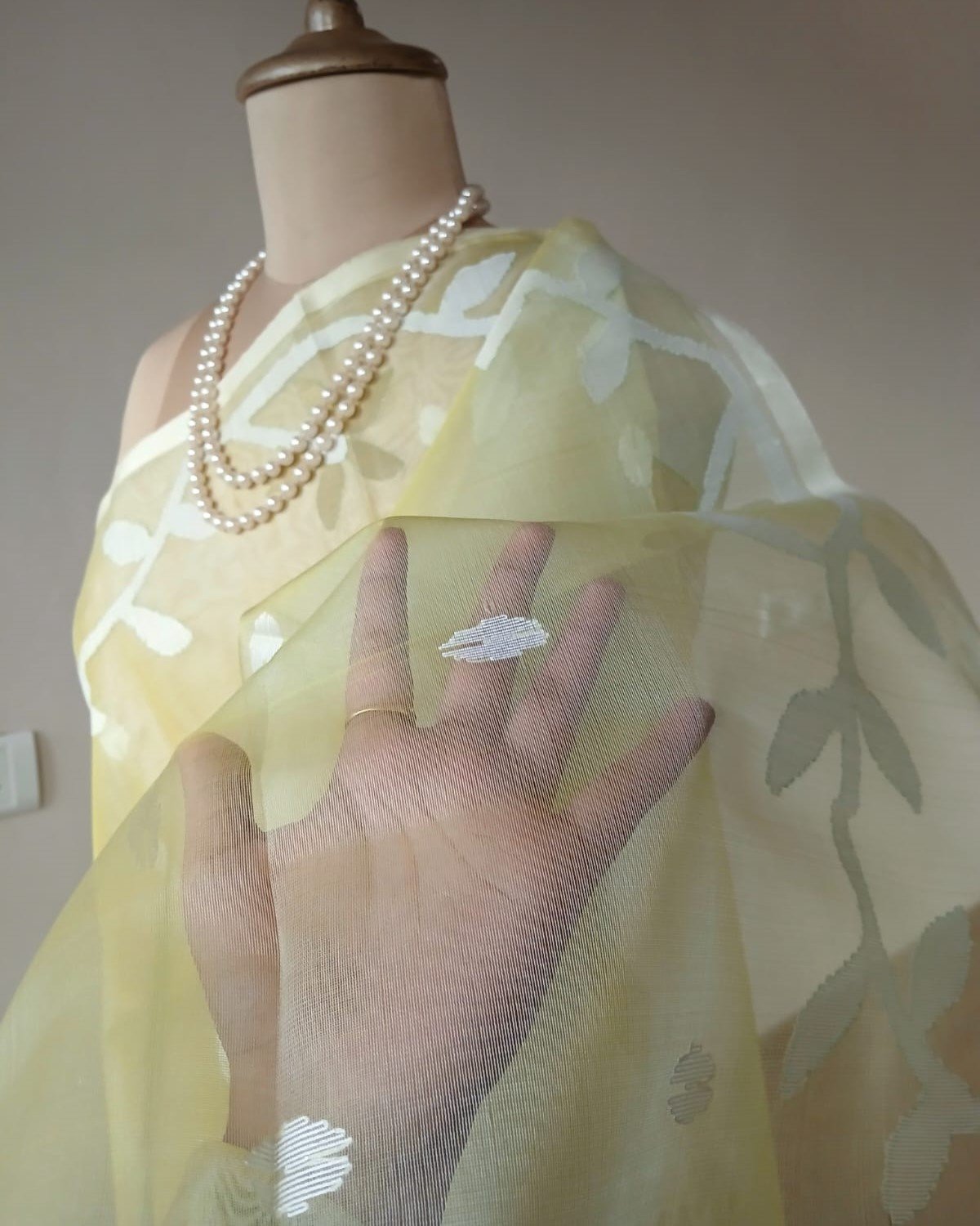 Handweave Jamdani Silk Saree – (SJMS1007) - Image 4