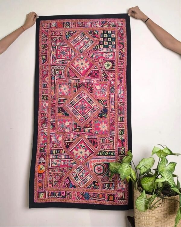 Embroidered Wall Hanging from Meghwals - (MWHK0003)