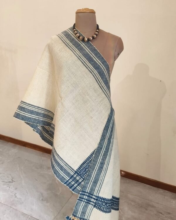 Bhujodi Handweave Sheep Wool Shawl - BHWS0002 - Image 3