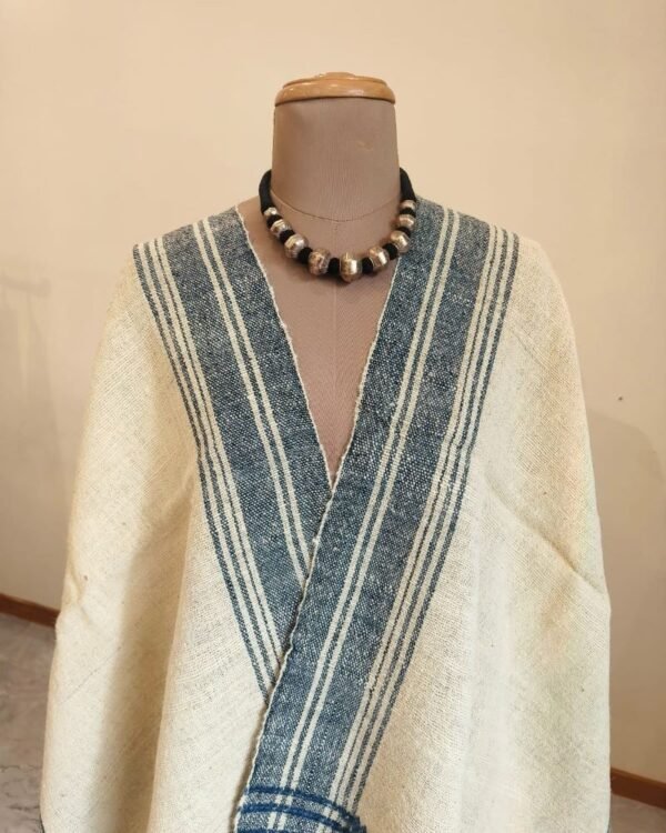 Bhujodi Handweave Sheep Wool Shawl - BHWS0002 - Image 2