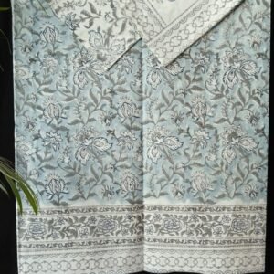 Blockprint Large King Double Bedsheet with matching pillowcases- (HDBS0001)