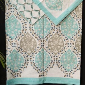 Blockprint Large King Double Bedsheet with matching pillowcases- (HDBS0003)