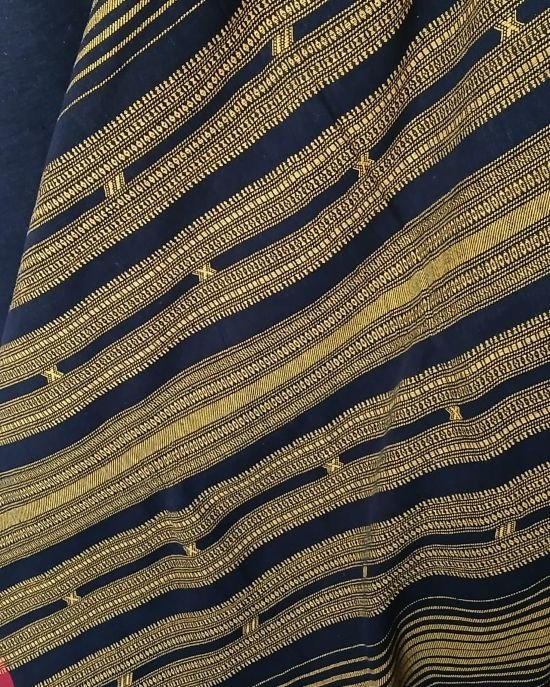 Bhujodi Saree handwoven in Kala Cotton – (BHUJ0024) - Image 7