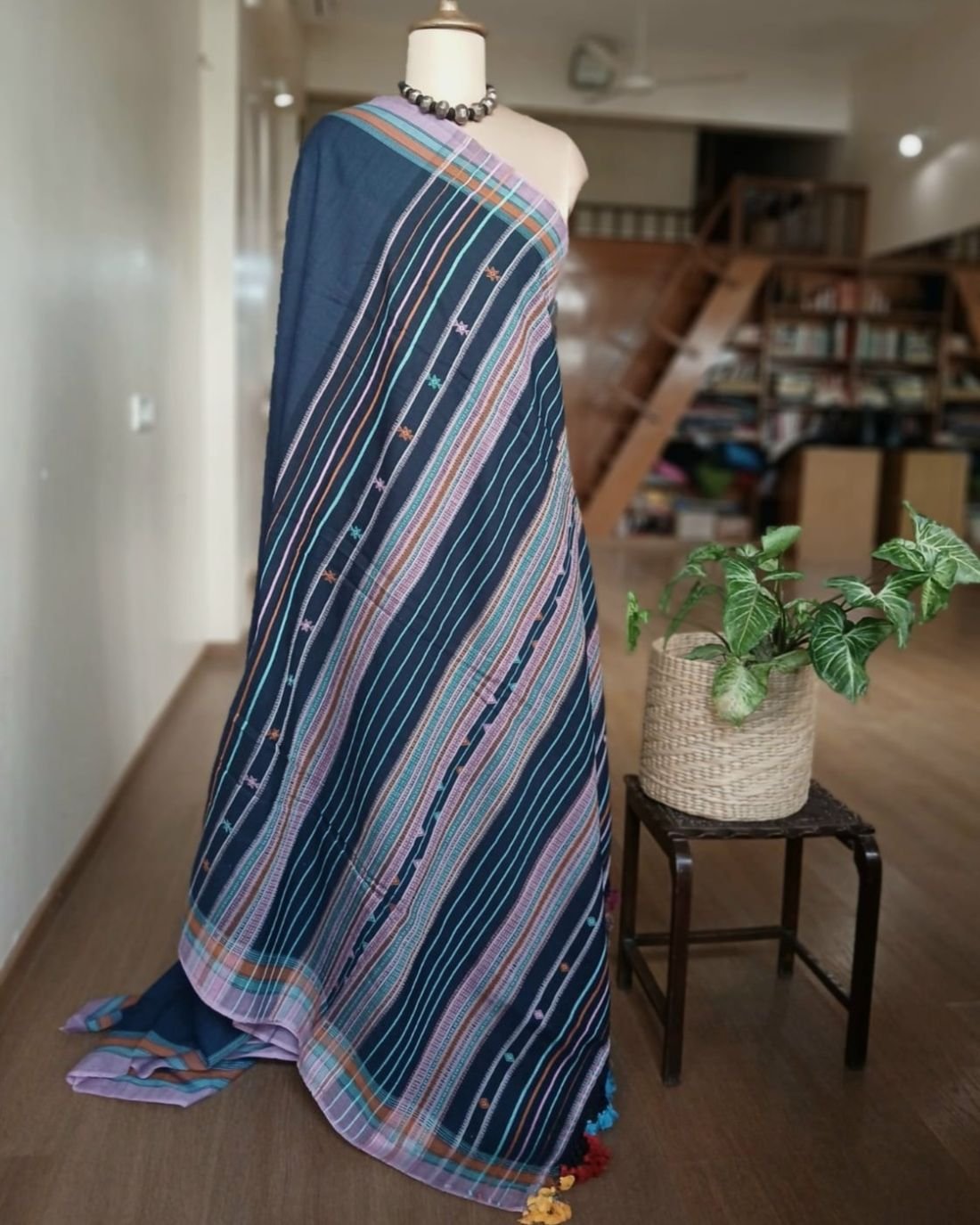 Bhujodi Saree handwoven in Fine Cotton – (BHUJ0026) - Image 5