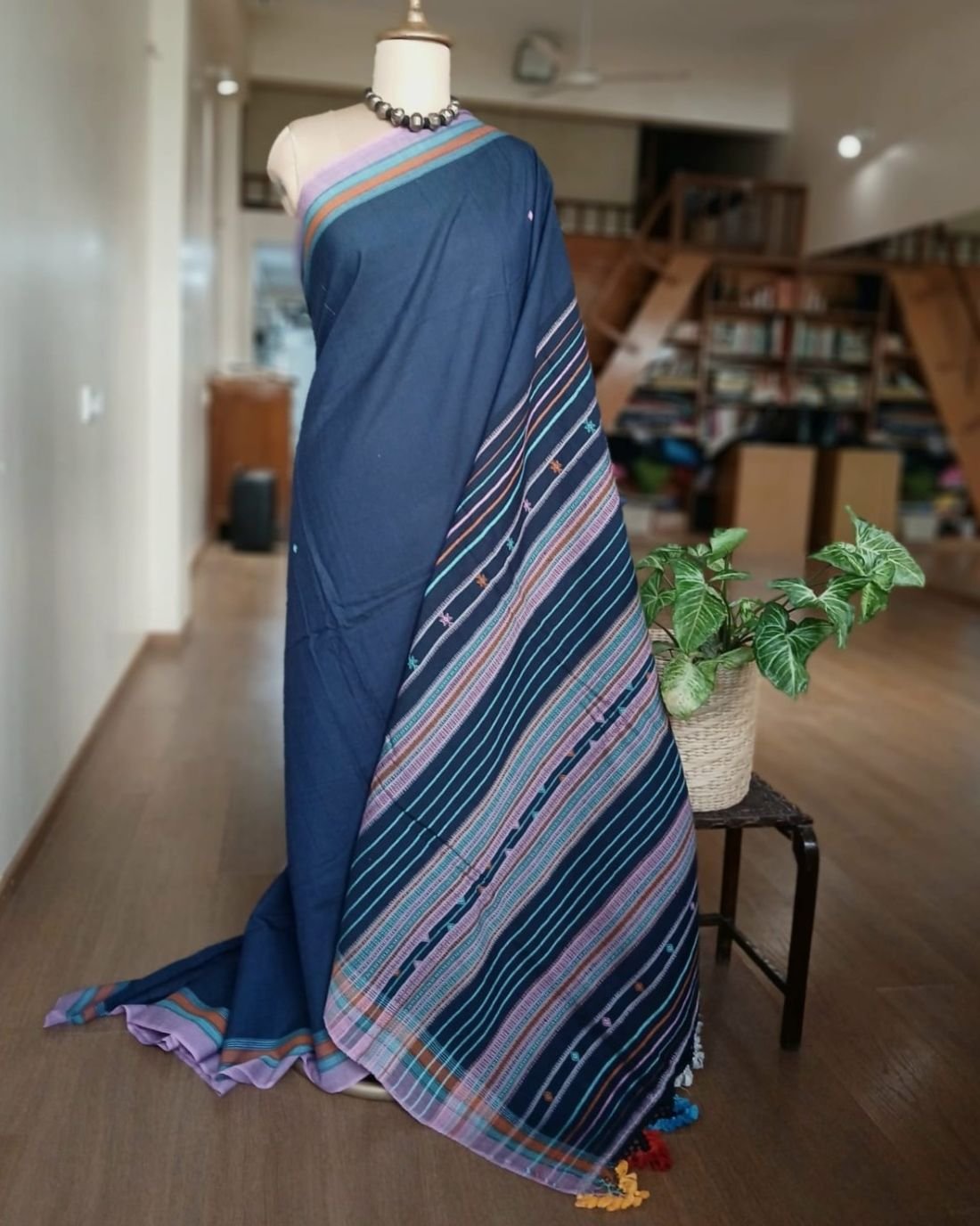 Bhujodi Saree handwoven in Fine Cotton – (BHUJ0026) - Image 3
