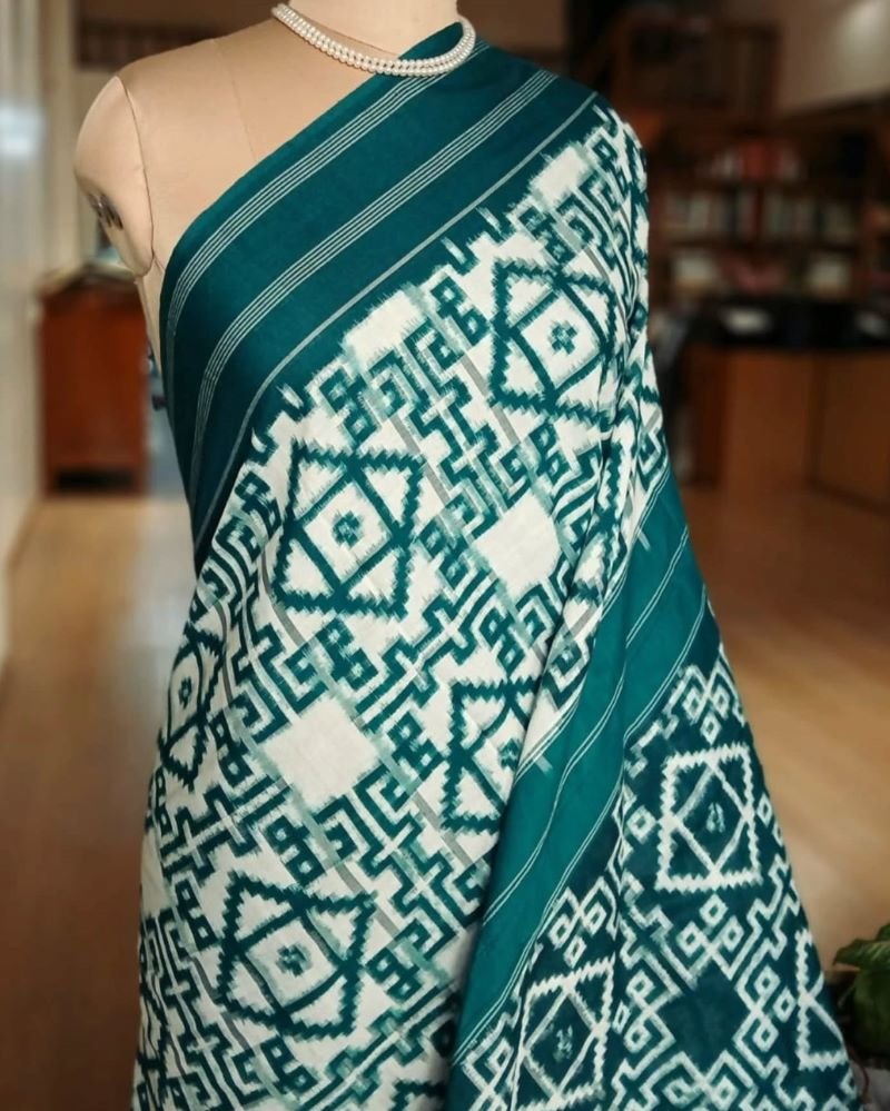 Nalgonda Double Ikat Cotton Saree – (NDIC0003) - Image 7