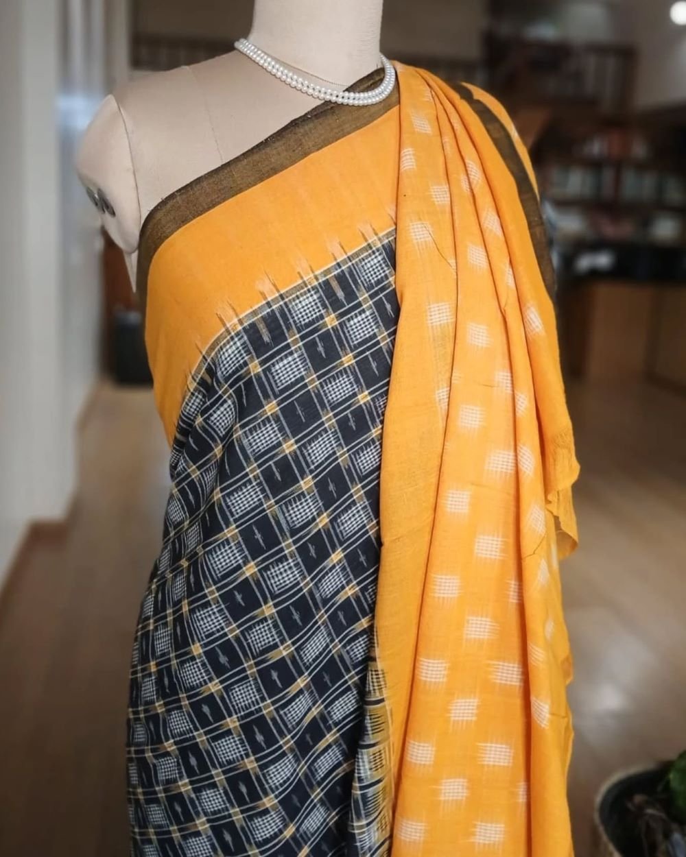 Nalgonda Double Ikat Cotton Saree - (NDIC0002) - Image 5