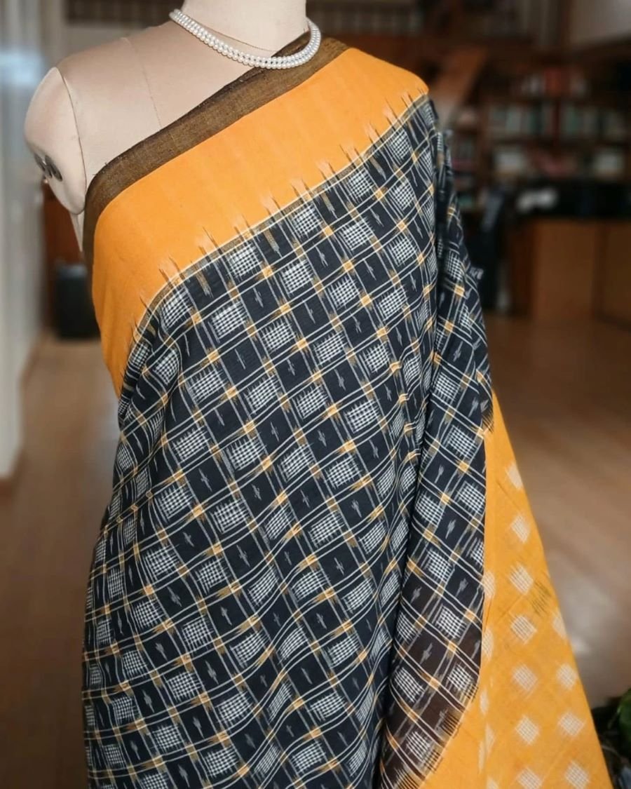Nalgonda Double Ikat Cotton Saree - (NDIC0002) - Image 6
