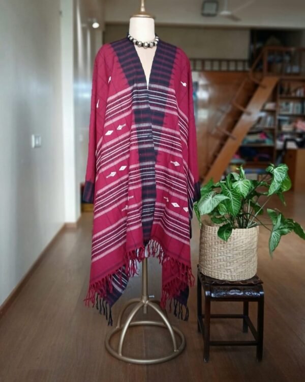 Kotpad handweave Cotton Dupatta from Odisha- (CTKD1006) - Image 4