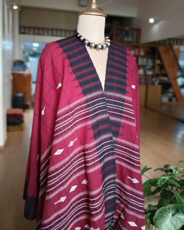 Kotpad handweave Cotton Dupatta from Odisha- (CTKD1006) - Image 5