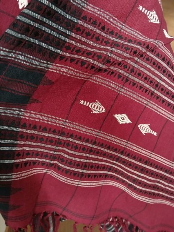 Kotpad handweave Cotton Dupatta from Odisha- (CTKD1006) - Image 3
