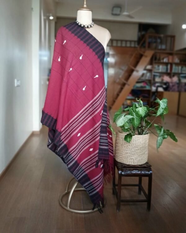 Kotpad handweave Cotton Dupatta from Odisha- (CTKD1006)