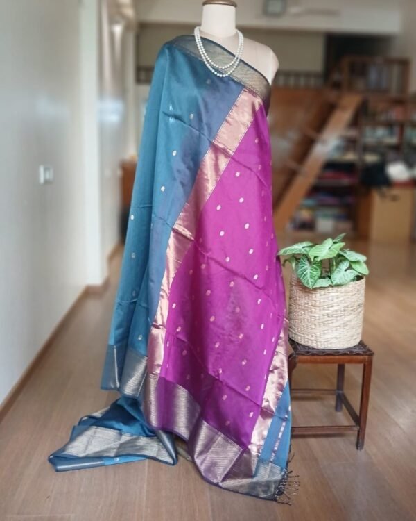 Maheshwari Silk Cotton Saree – (MSCS1013) - Image 3