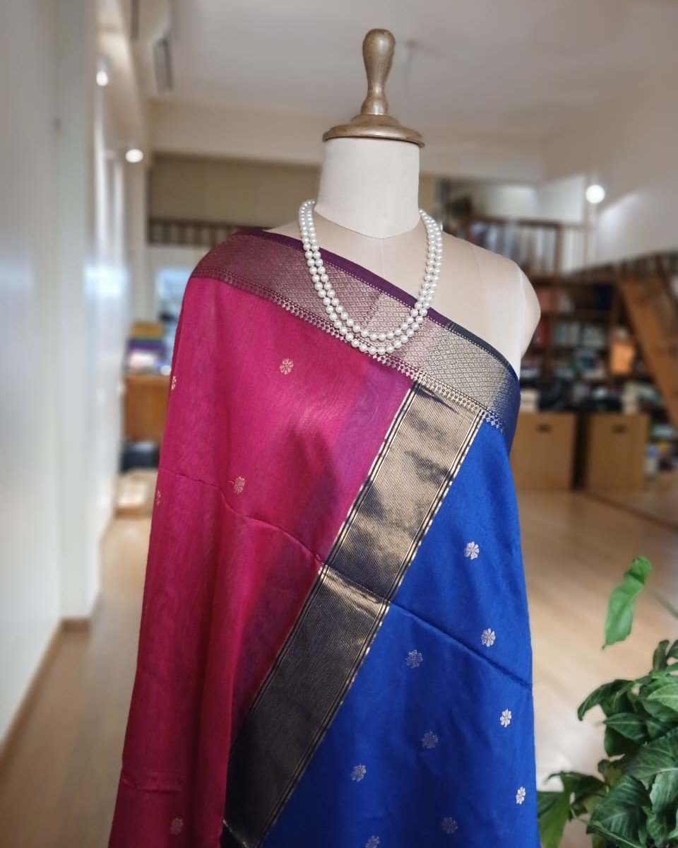 Maheshwari Silk Cotton Saree – (MSCS1015) - Image 4