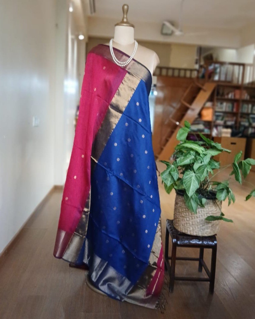 Maheshwari Silk Cotton Saree – (MSCS1015) - Image 3