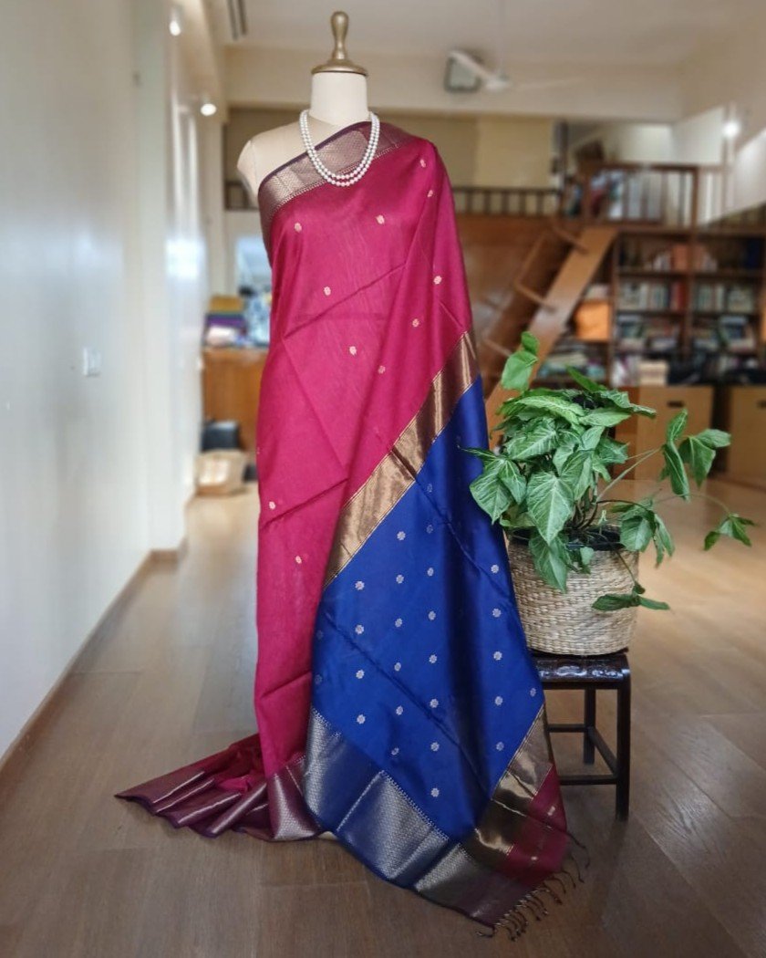 Maheshwari Silk Cotton Saree – (MSCS1015)