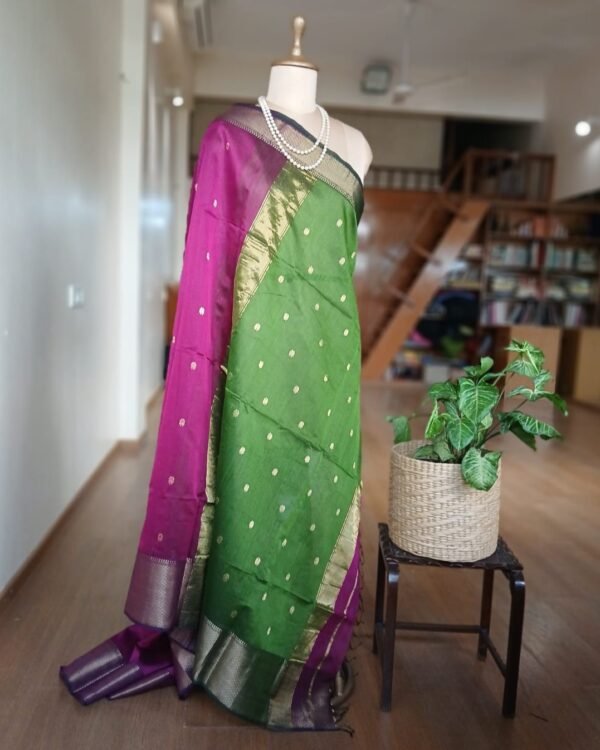 Maheshwari Silk Cotton Saree – (MSCS1014) - Image 3