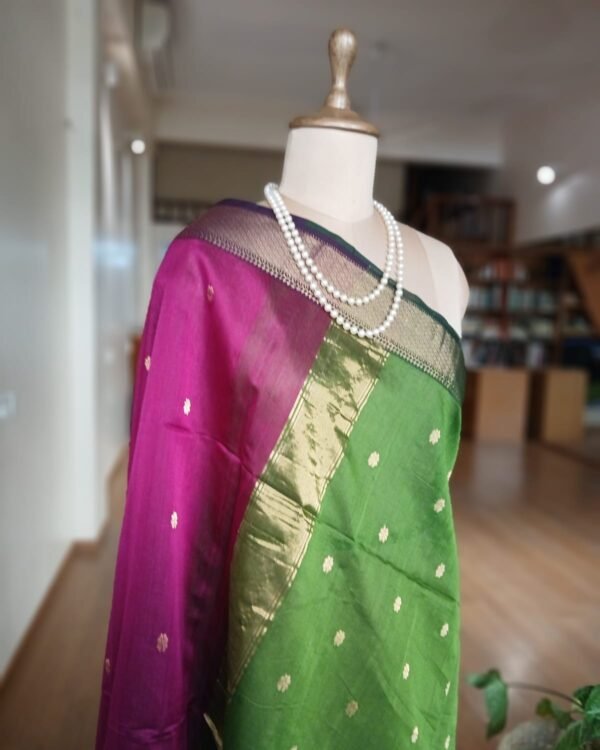Maheshwari Silk Cotton Saree – (MSCS1014) - Image 4