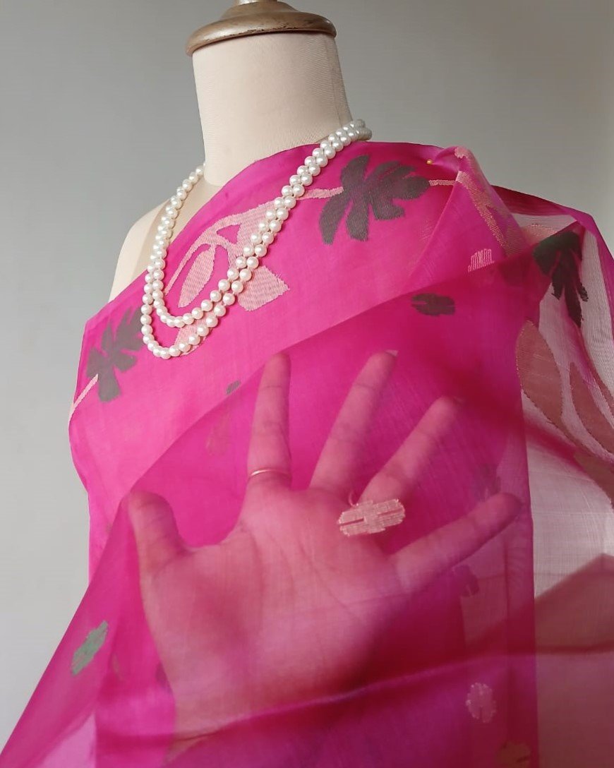 Handweave Jamdani Silk Saree – (SJMS1041) - Image 4