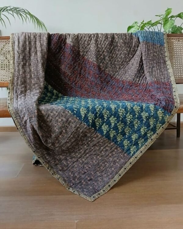 Ajrakh Patchwork Double Razai – (RAZA0005) - Image 3